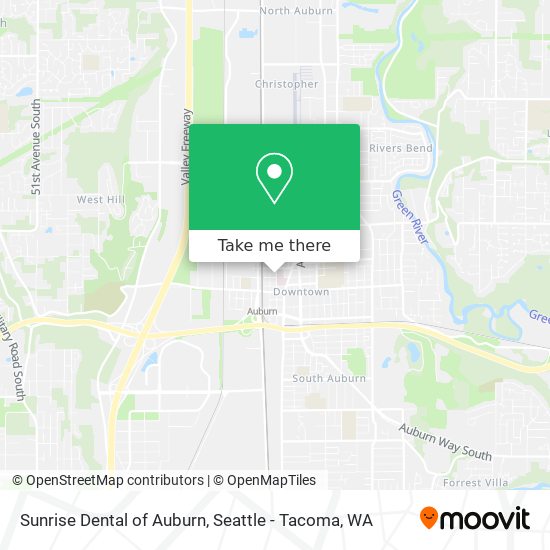 Sunrise Dental of Auburn map