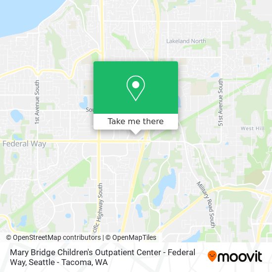 Mapa de Mary Bridge Children's Outpatient Center - Federal Way