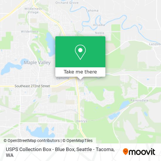 Mapa de USPS Collection Box - Blue Box