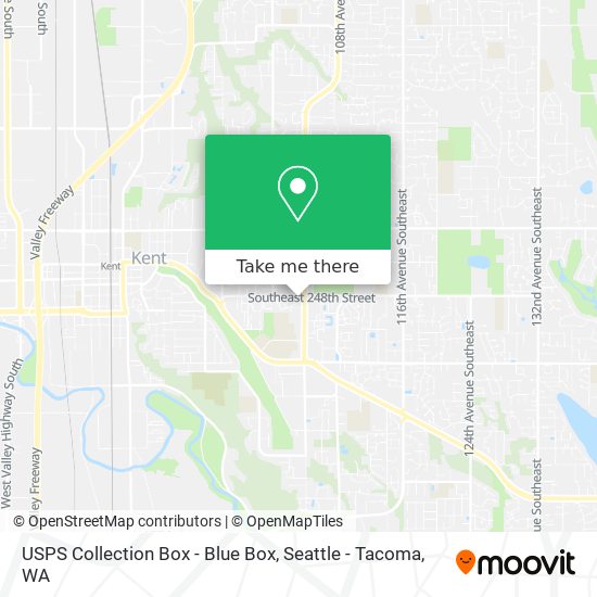 Mapa de USPS Collection Box - Blue Box