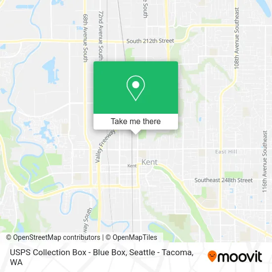 Mapa de USPS Collection Box - Blue Box