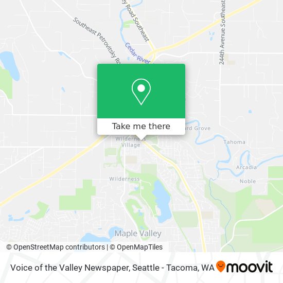 Voice of the Valley Newspaper map