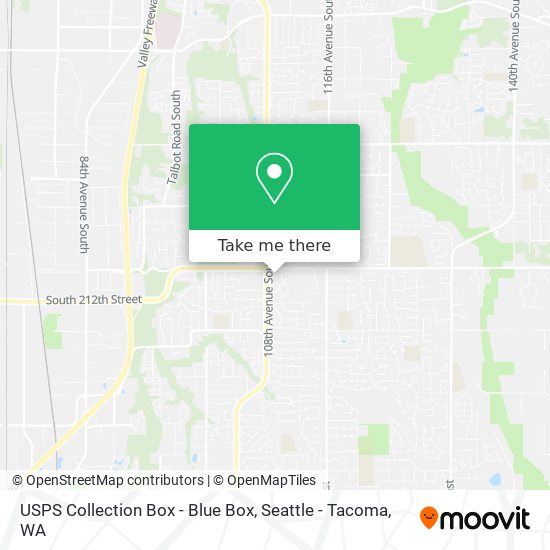 Mapa de USPS Collection Box - Blue Box