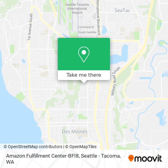 Amazon Fulfillment Center-BFI8 map