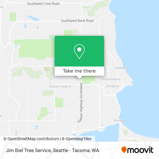 Jim Biel Tree Service map