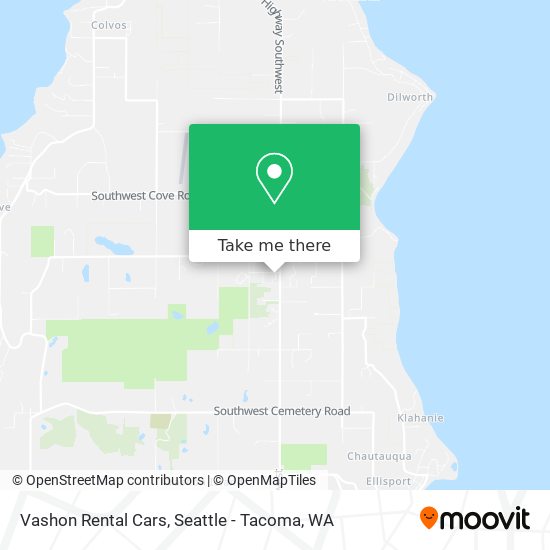 Vashon Rental Cars map