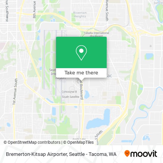 Bremerton-Kitsap Airporter map