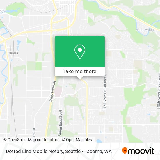 Mapa de Dotted Line Mobile Notary