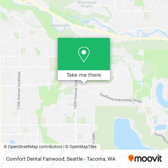 Mapa de Comfort Dental Fairwood