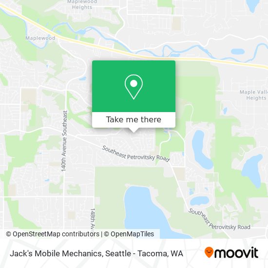 Jack's Mobile Mechanics map