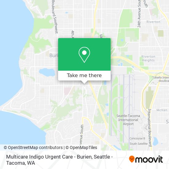 Mapa de Multicare Indigo Urgent Care - Burien