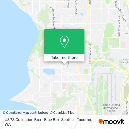 USPS Collection Box - Blue Box map