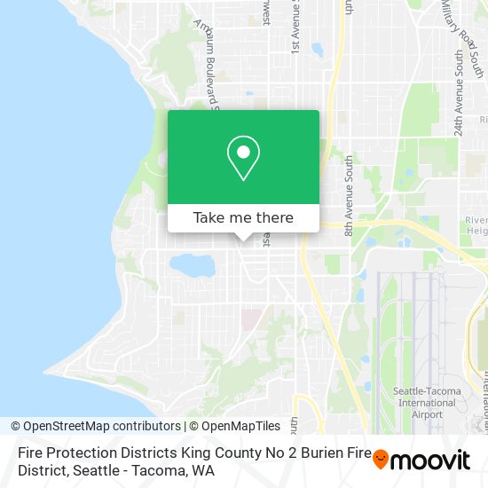 Mapa de Fire Protection Districts King County No 2 Burien Fire District