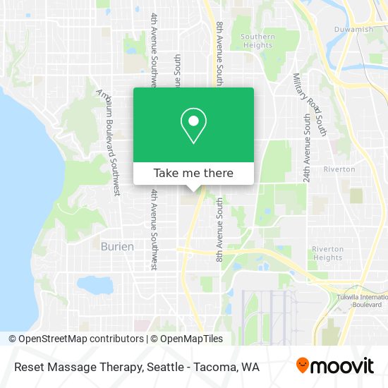 Reset Massage Therapy map