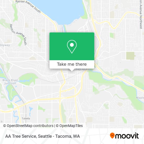 AA Tree Service map