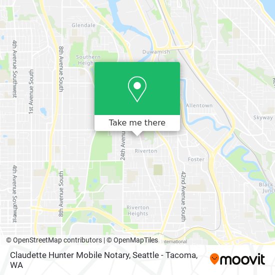 Claudette Hunter Mobile Notary map