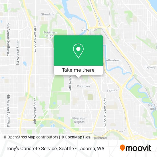 Mapa de Tony's Concrete Service