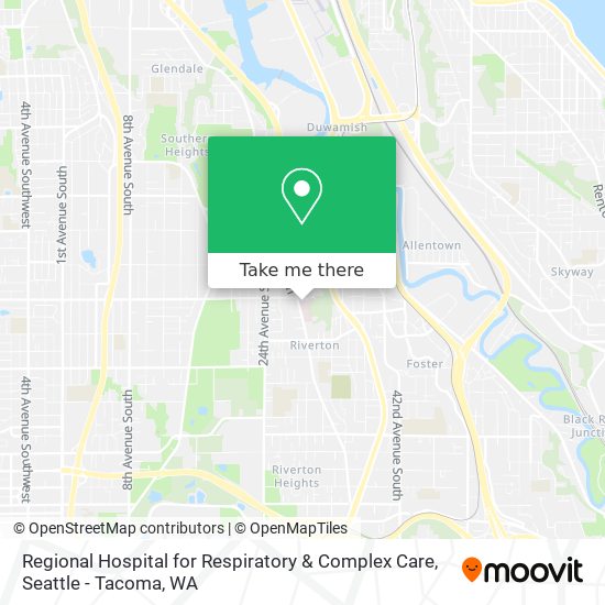 Regional Hospital for Respiratory & Complex Care map