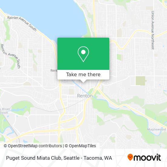 Mapa de Puget Sound Miata Club