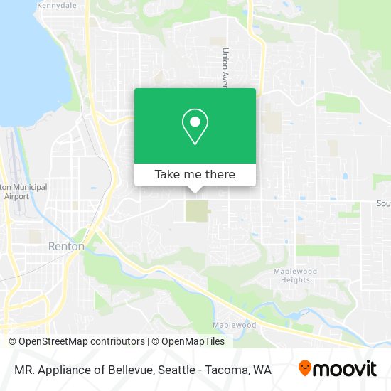 MR. Appliance of Bellevue map