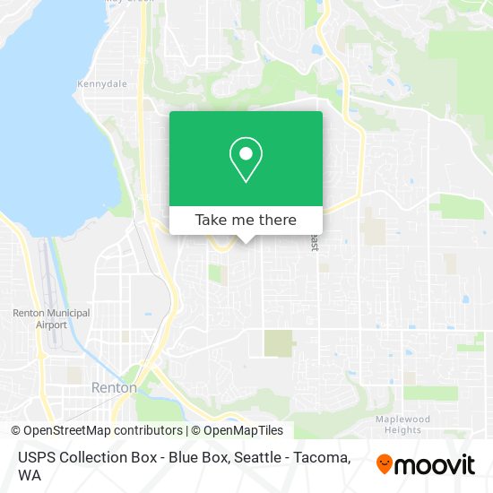 Mapa de USPS Collection Box - Blue Box