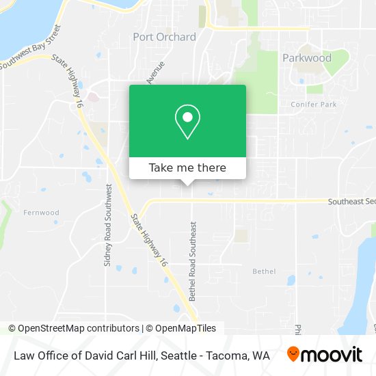 Law Office of David Carl Hill map