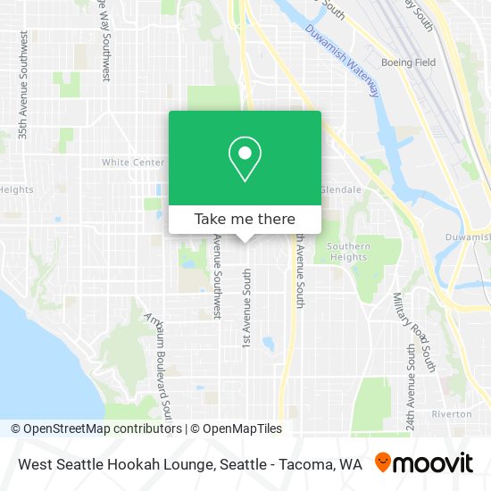 Mapa de West Seattle Hookah Lounge