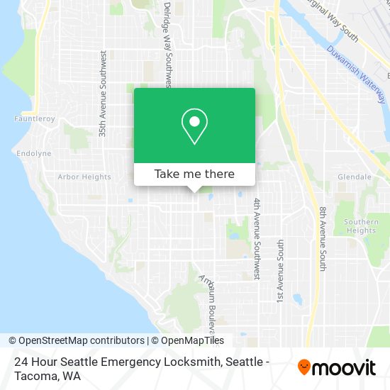 24 Hour Seattle Emergency Locksmith map