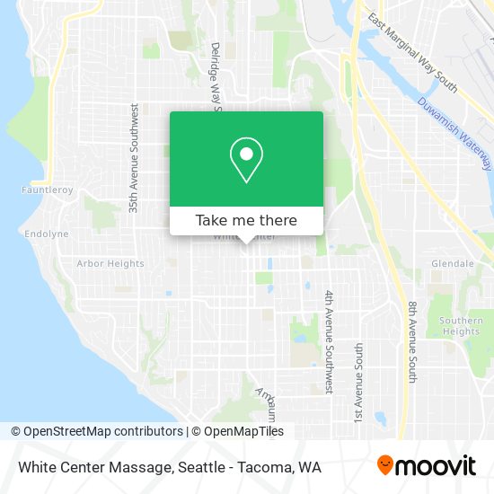 White Center Massage map