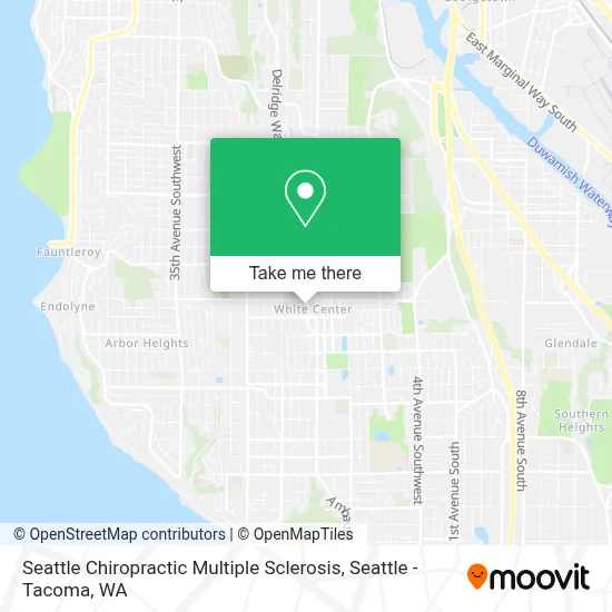 Seattle Chiropractic Multiple Sclerosis map