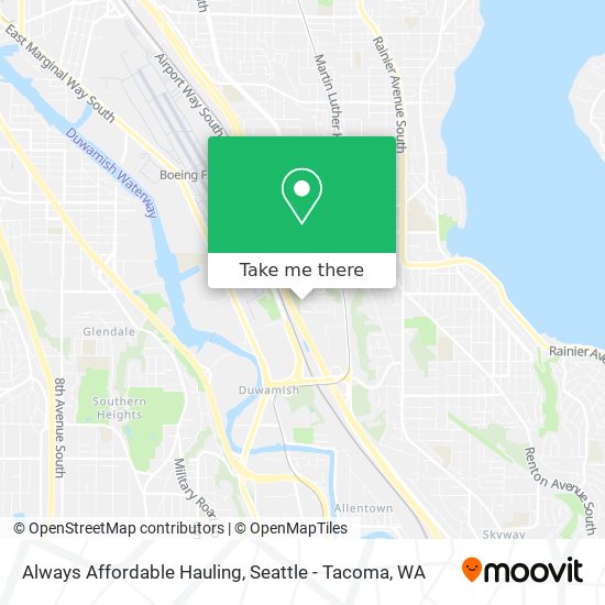 Always Affordable Hauling map