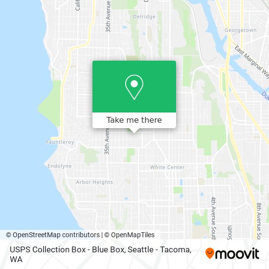 USPS Collection Box - Blue Box map