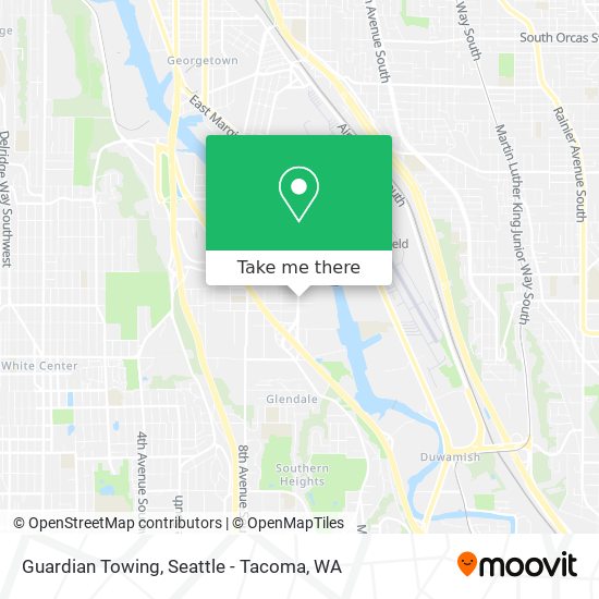 Guardian Towing map