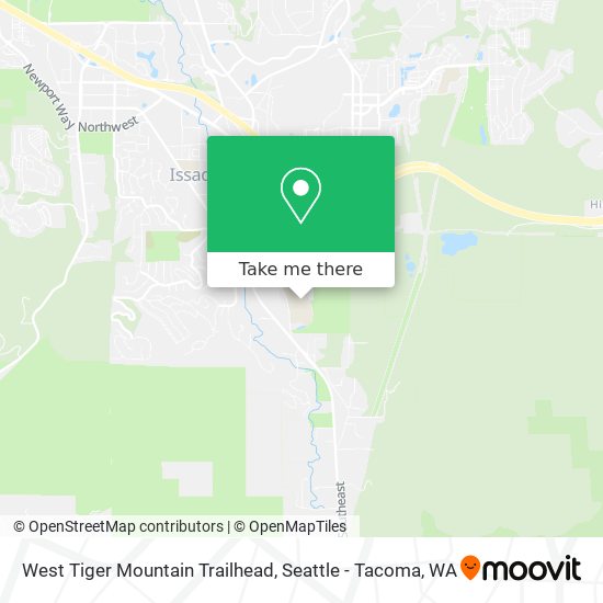 West Tiger Mountain Trailhead map