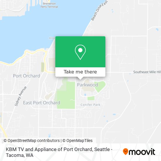 Mapa de KBM TV and Appliance of Port Orchard