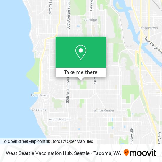 Mapa de West Seattle Vaccination Hub