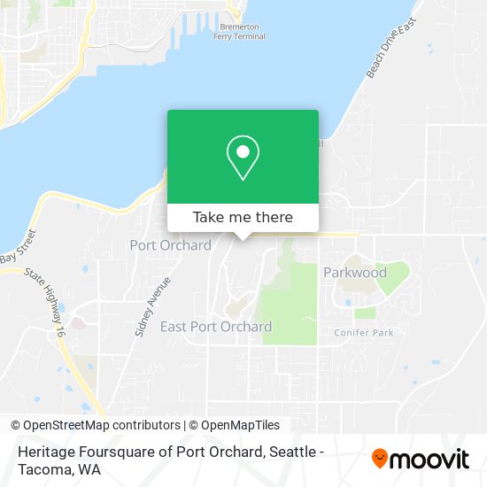 Mapa de Heritage Foursquare of Port Orchard