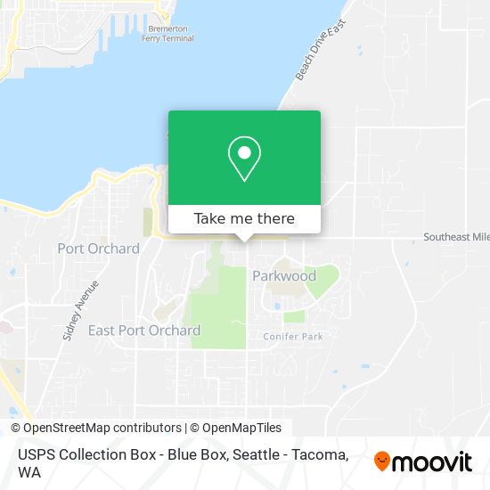 USPS Collection Box - Blue Box map