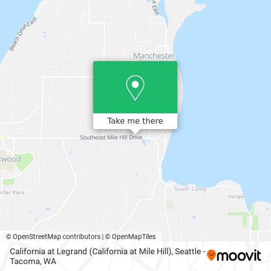 California at Legrand (California at Mile Hill) map