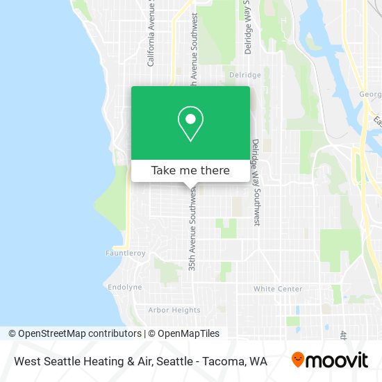 West Seattle Heating & Air map