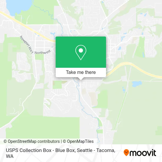 Mapa de USPS Collection Box - Blue Box