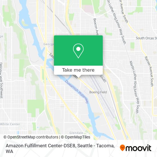 Amazon Fulfillment Center-DSE8 map