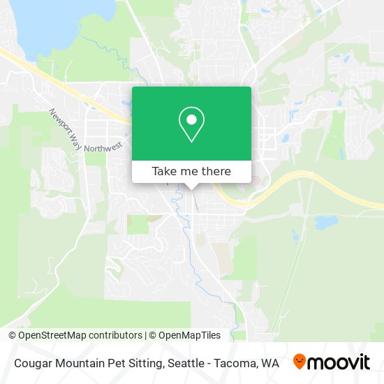 Mapa de Cougar Mountain Pet Sitting