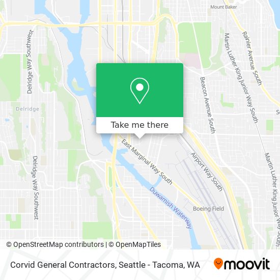 Corvid General Contractors map