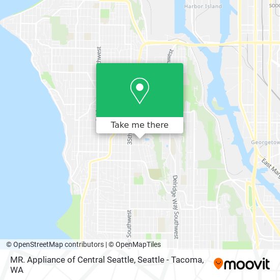 MR. Appliance of Central Seattle map