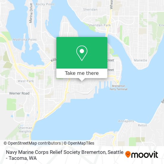 Mapa de Navy Marine Corps Relief Society Bremerton