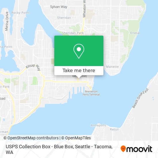 USPS Collection Box - Blue Box map