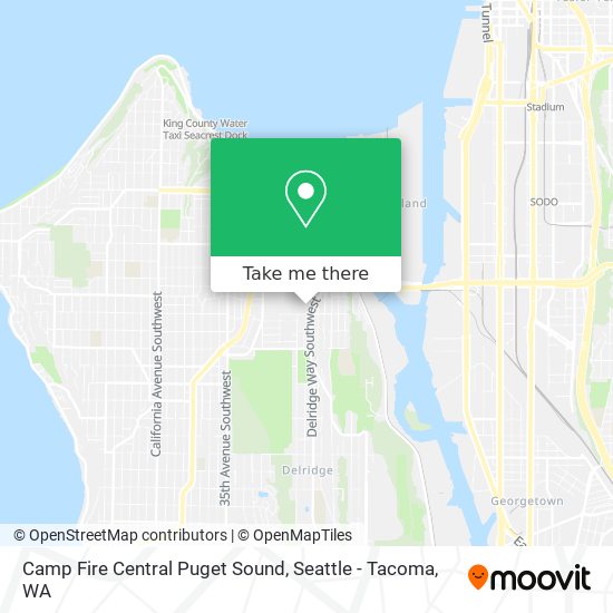 Camp Fire Central Puget Sound map