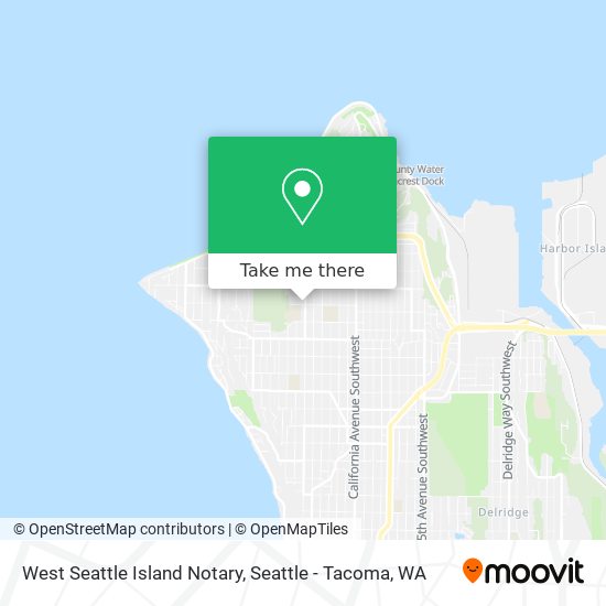 Mapa de West Seattle Island Notary