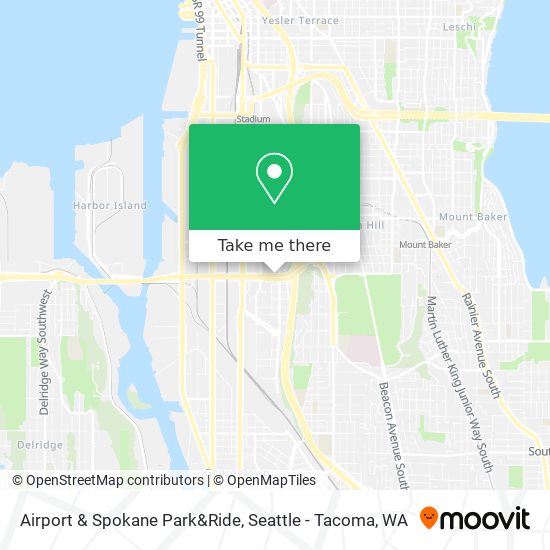 Mapa de Airport & Spokane Park&Ride